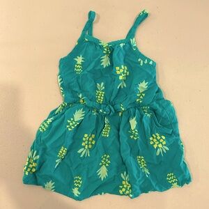 Cat & Jack Spaghetti Strap Pineapple Dress 2T